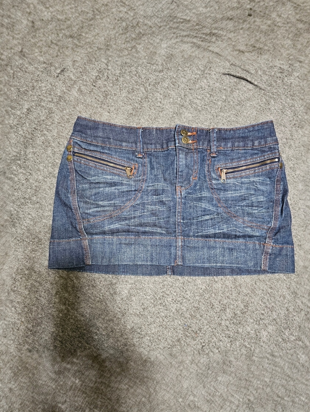 Decree Y2K Denim Micro Mini Skirt Low Rise Size 5